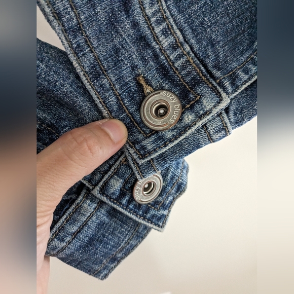 Vintage Blue Denim Cropped Jacket Size XS - Picture 7 of 7